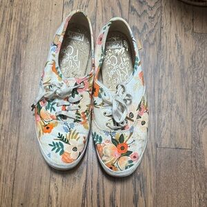 Keds Rifle Paper Co Vibrant Floral Canvas Sneakers size 7